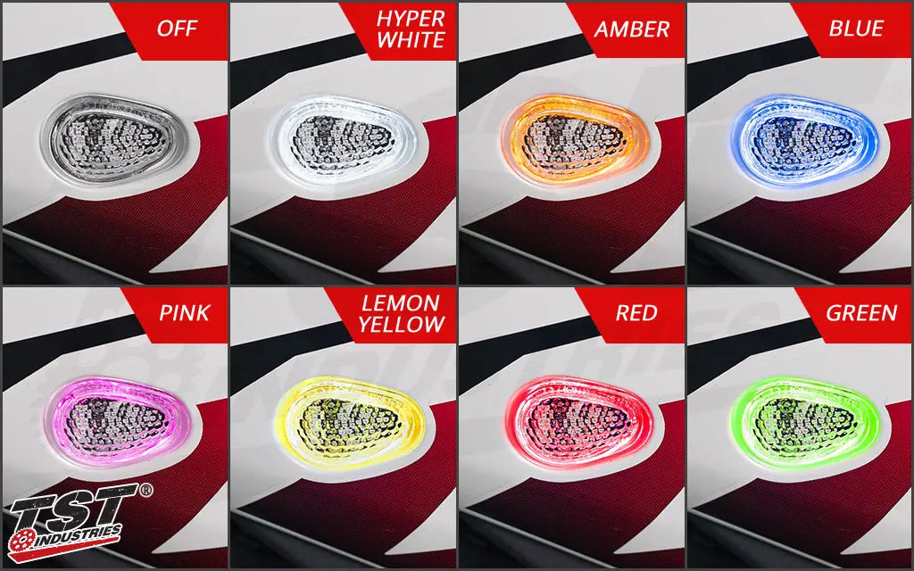 TST Industries HALO-GTR Front LED Flushmount Turn Signals '22- Yamaha R7