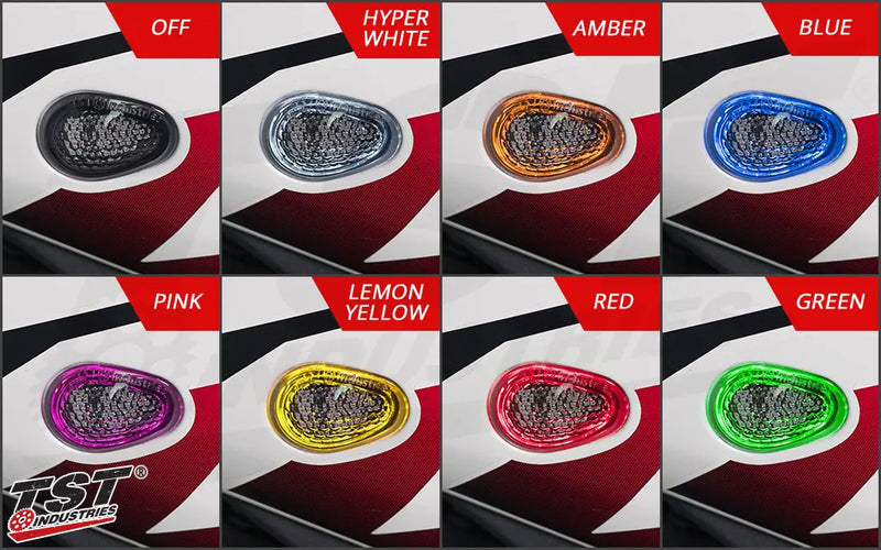 TST Industries HALO-GTR Front LED Flushmount Turn Signals '22- Yamaha R7
