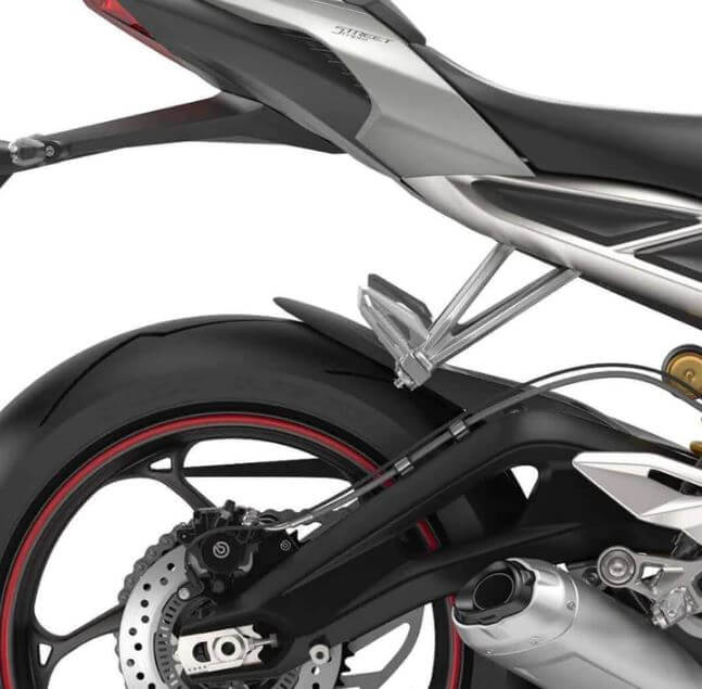 Pyramid Hugger Extension '17-'22 Triumph Street Triple 765 R | Matte Black