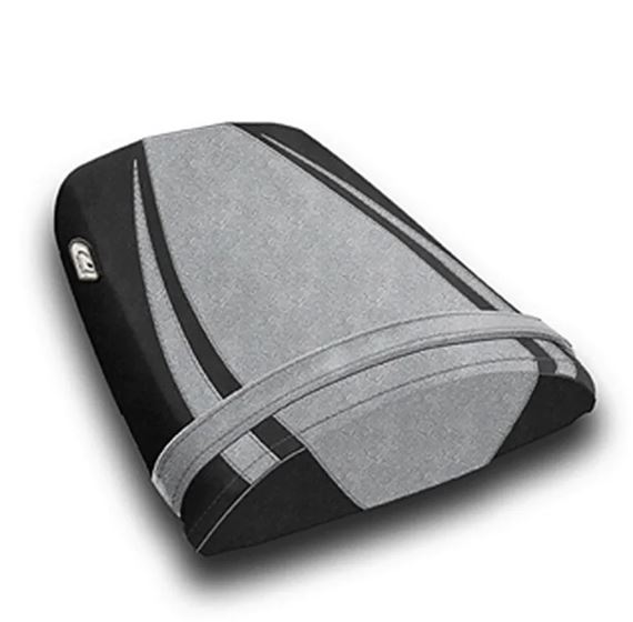 LuiMoto Tribal Flight CF Seat Covers '04-'07 Honda CBR1000RR - Silver/ Red RR