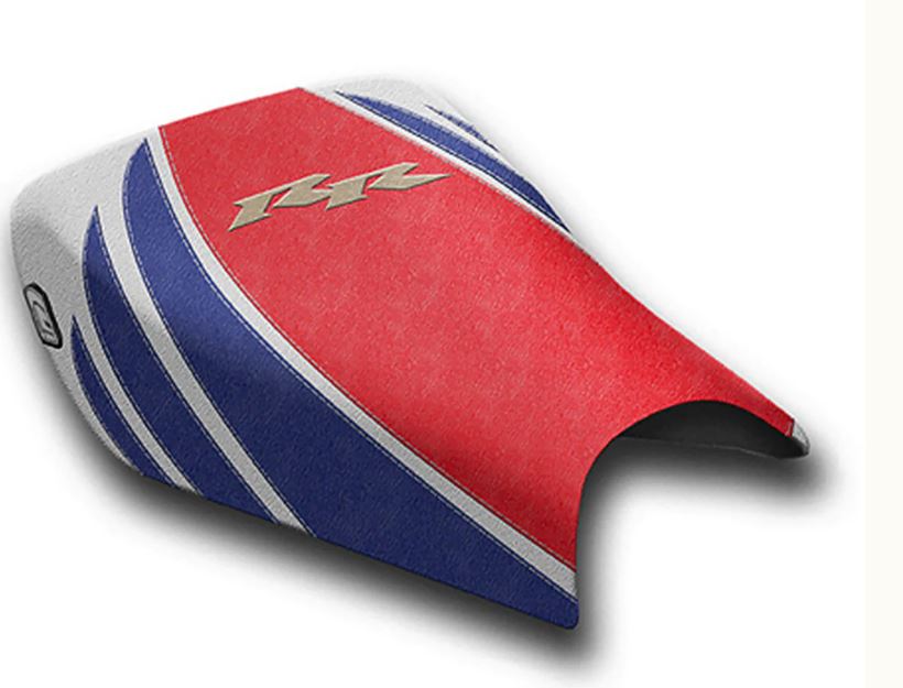 LuiMoto Tribal Flight CF Seat Covers '04-'07 Honda CBR1000RR - Red/Blue/White
