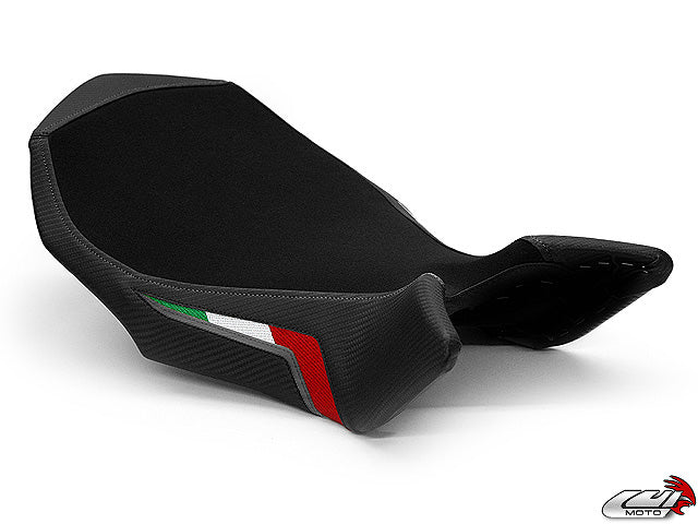 LuiMoto Team Italia Suede Seat Cover 10-11 MV Agusta Brutale 990R, 10-11 Brutale 1090R - Motostarz USA