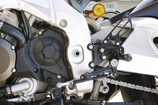 Sato Racing Adjustable Rearsets '09-'11 Aprilia RSV4- Black