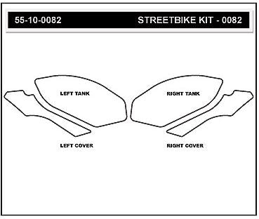 StompGrip Volcano Traction Tank Pad Kit for 2009-2014 BMW S1000RR, 2013-2014 HP4