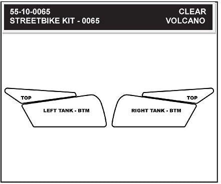 StompGrip Volcano Traction Tank Pad Kit for Ducati 848/1098/1198, Streetfighter