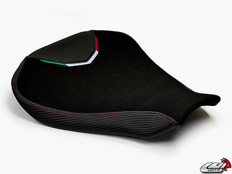 LuiMoto Team Italia Suede Leather Rider Seat Cover '10-'20 MV Agusta F4 - Motostarz USA
