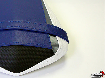 LuiMoto Limited Edition Seat Cover '09-'14 Yamaha YZF R1 - CF White/Blue - Motostarz USA