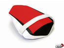 LuiMoto Limited Edition Seat Cover 2009-2014 Yamaha YZF R1 - CF Red/White