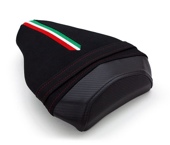 LuiMoto Team Italia Suede Leather Passenger Seat Cover '09-'15 Ducati Streetfighter