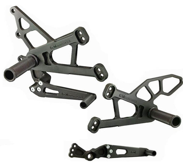 Woodcraft Complete Rearset Assembly for '09-'14 Yamaha YZF-R1