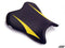 LuiMoto Raven Edition Seat Cover 06-07 Yamaha YZF-R6 - Cf Black/Deep Yellow