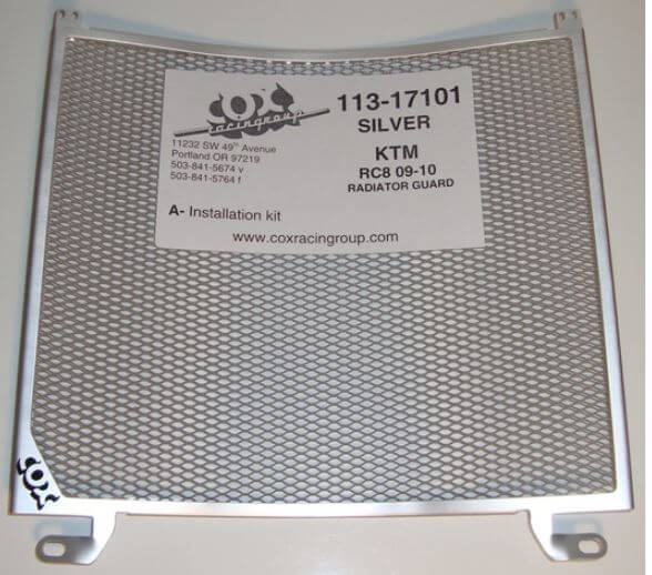 Cox Racing Radiator Guard for '09-'13 KTM RC8