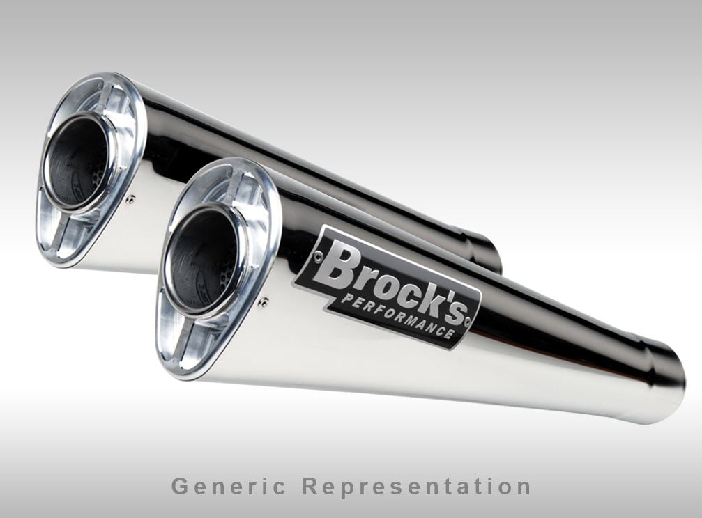 Brocks Performance 14" Dual Alien Head Slip-on Exhaust System 2008-2014 Suzuki Hayabusa GSXR1300R