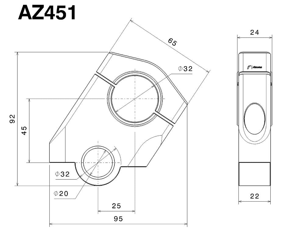 Rizoma Handlebar Risers for 2013-2016 BMW R1200GS/Adventure | AZ451T