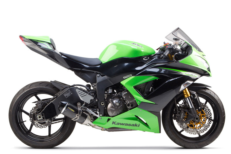 Two Brothers Racing Carbon Slip-On Exhaust '09-'24 Kawasaki ZX6R/6RR