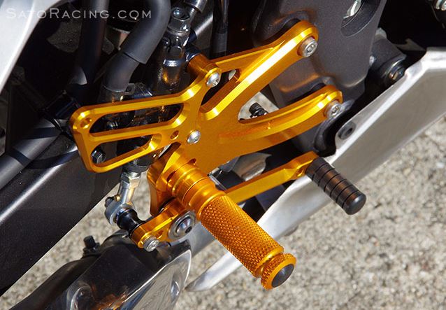 Sato Racing Adjustable Rearsets for 2013-2014 Honda CBR400R/F, CBR500R/F