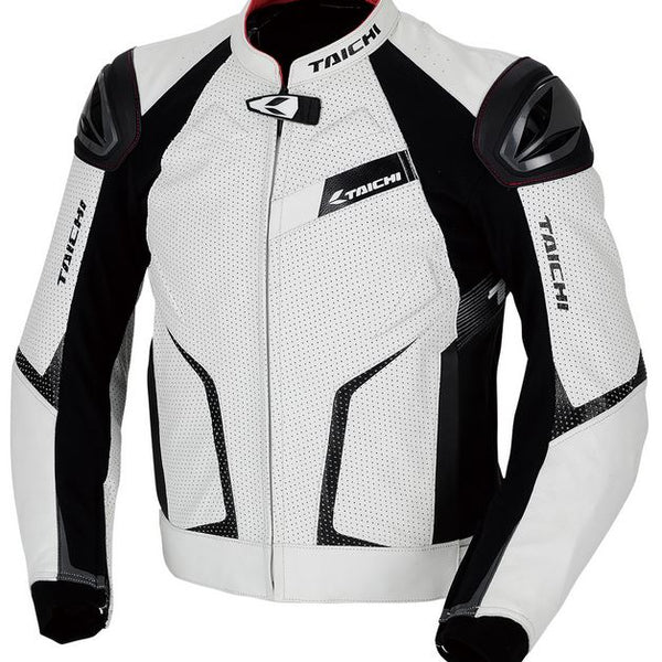 RS TAICHI GMX RSJ832 Arrow Leather Jacket (White/Black