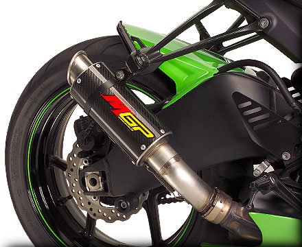 Hotbodies Racing MGP Growler Carbon Slip-on Exhaust System 2009-2012 Kawasaki ZX6R