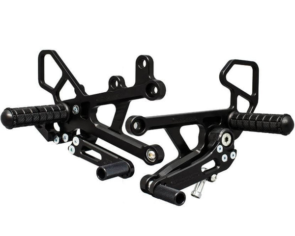 Woodcraft Complete Rearset Kit w/Pedals '06-'20 Yamaha R6 - GP Shift