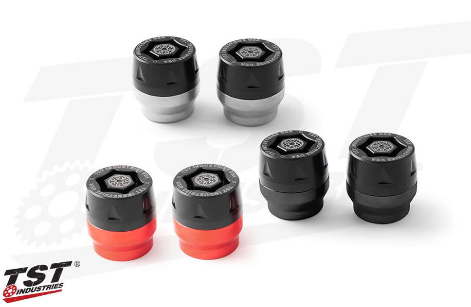 TST Industries Axle Sliders for Honda Grom & Kawasaki Z125