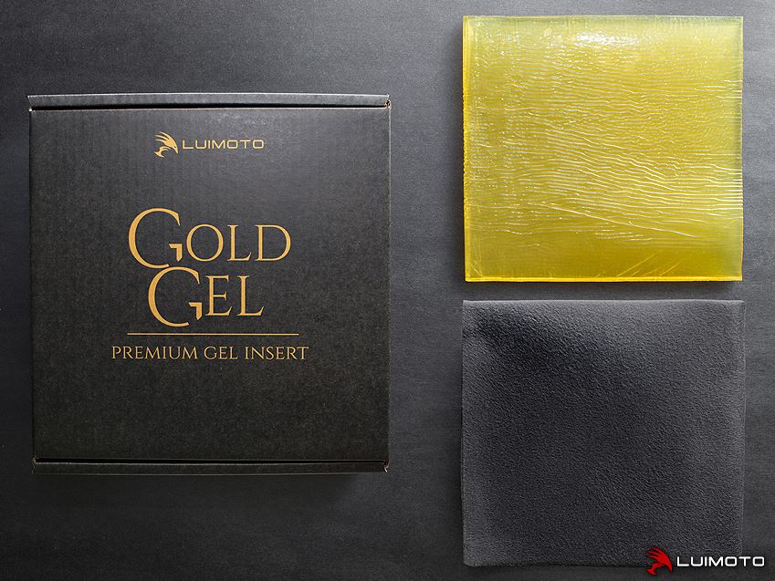 LuiMoto Premium Gold Gel Insert Pad for Motorcycle Seat