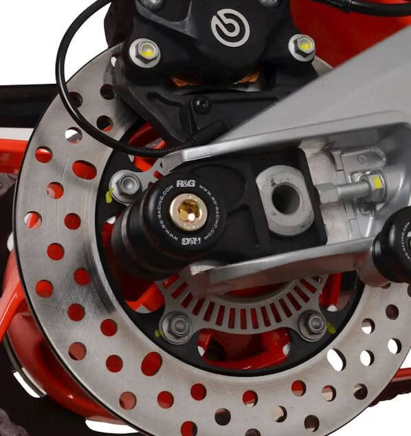 R&G Racing Cotton Reel Swingarm Spools '21- Aprilia RS660/Tuono 660, '22-'23 Tuareg 660 (Offset)