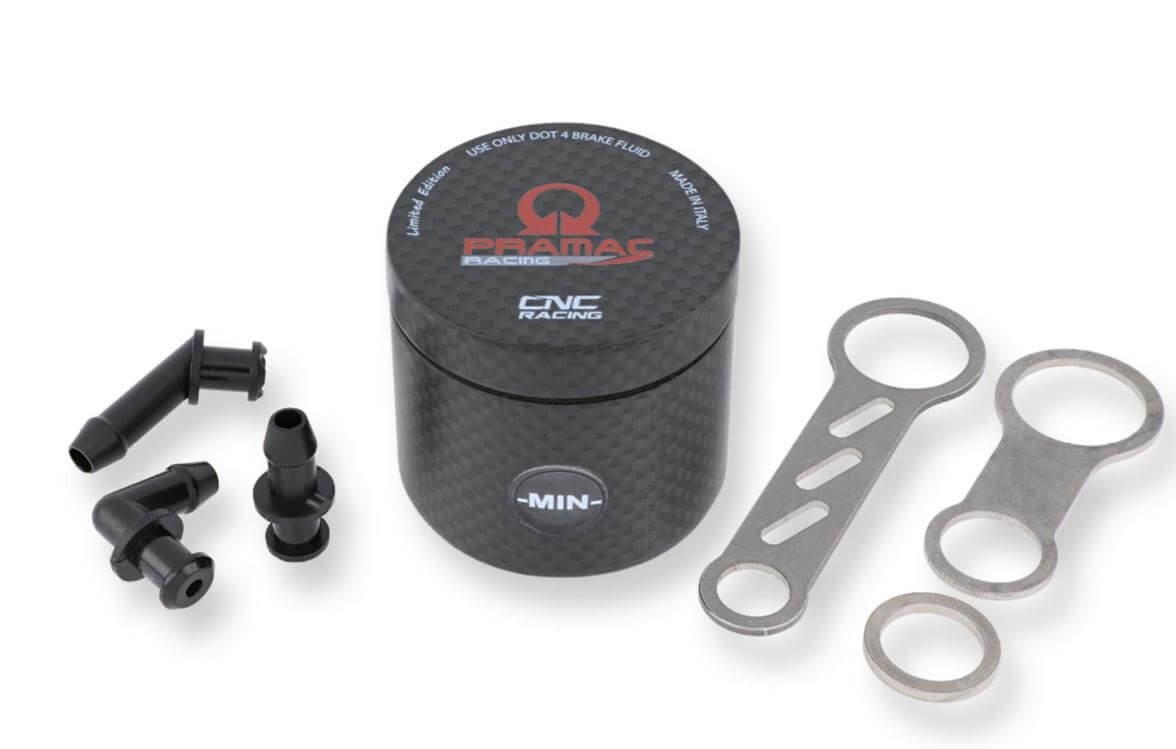 CNC Racing Carbon Fiber 25ml Pramac Racing Limited Edition Brake / Clutch Fluid Tank Reservoirs
