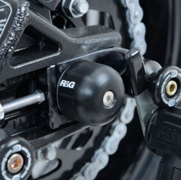 R&G Racing Rear Axle Sliders/Protectors For '10-'19 BMW S1000RR/HP4, '14-'20 S1000R, '06-'20 Suzuki GSX-R600/750, '05-'16 GSX-R1000, '16-'20 FZ/MT-10