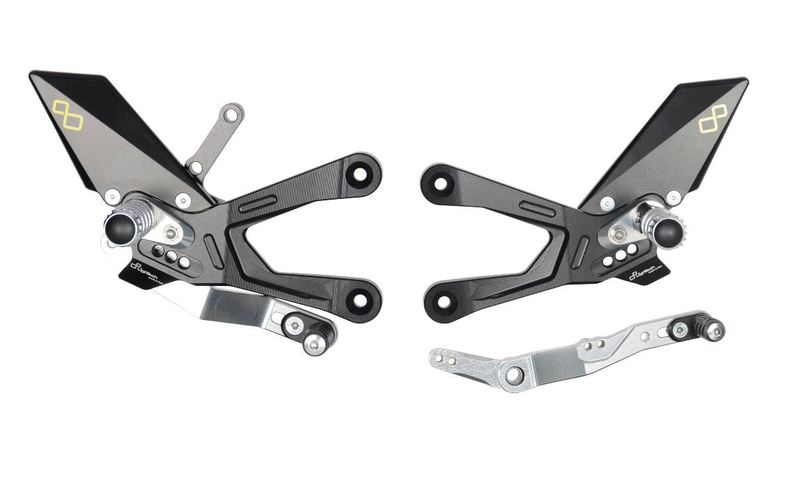 Lightech FTRYA016 Track System Rearsets 2015-2020 Yamaha R1/R1M