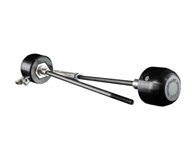 Woodcraft Rear Axle Slider Kit '15-'20 Yamaha R3, '20+ MT-03