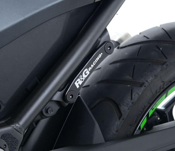 R&G Racing Exhaust Hanger Kit '13-'14 Kawasaki Ninja 250/Z250, '12-'18 Ninja 300 | EH0055BKA