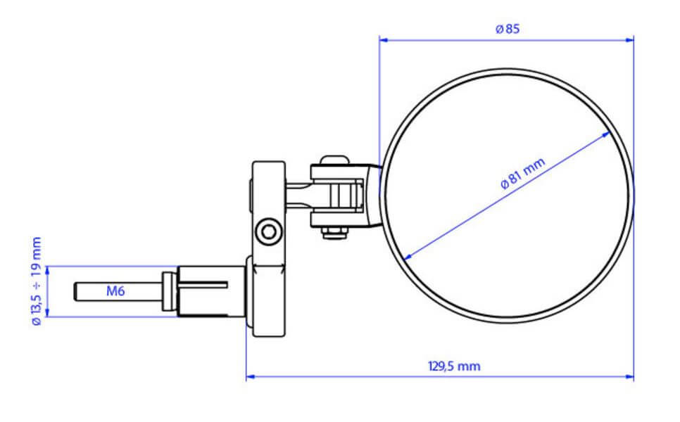 CNC Racing Rocket Barend Mirror | 81mm