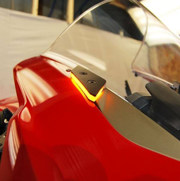 New Rage Cycles Mirror Block Off Turn Signals 2018+ Ducati Panigale V4