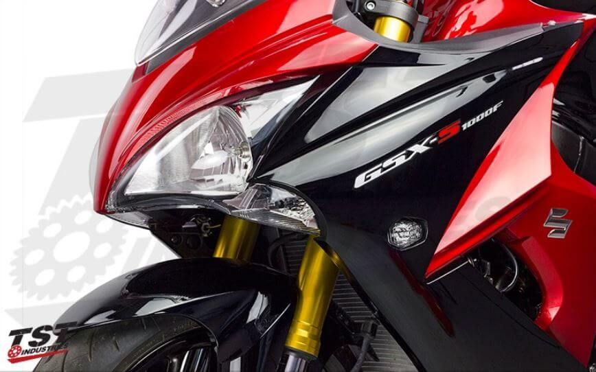 TST LED Front Flush Mount Turn Signals for Suzuki GSX-R600/750/1000, SV650/S/GSX-S1000F, SV1000/S
