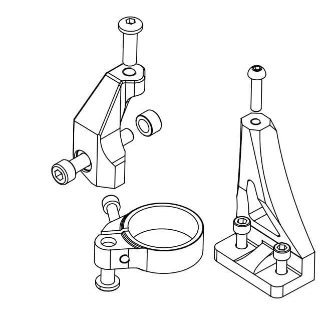 Ohlins Steering Damper Mounting Bracket '15-'18 Yamaha R3