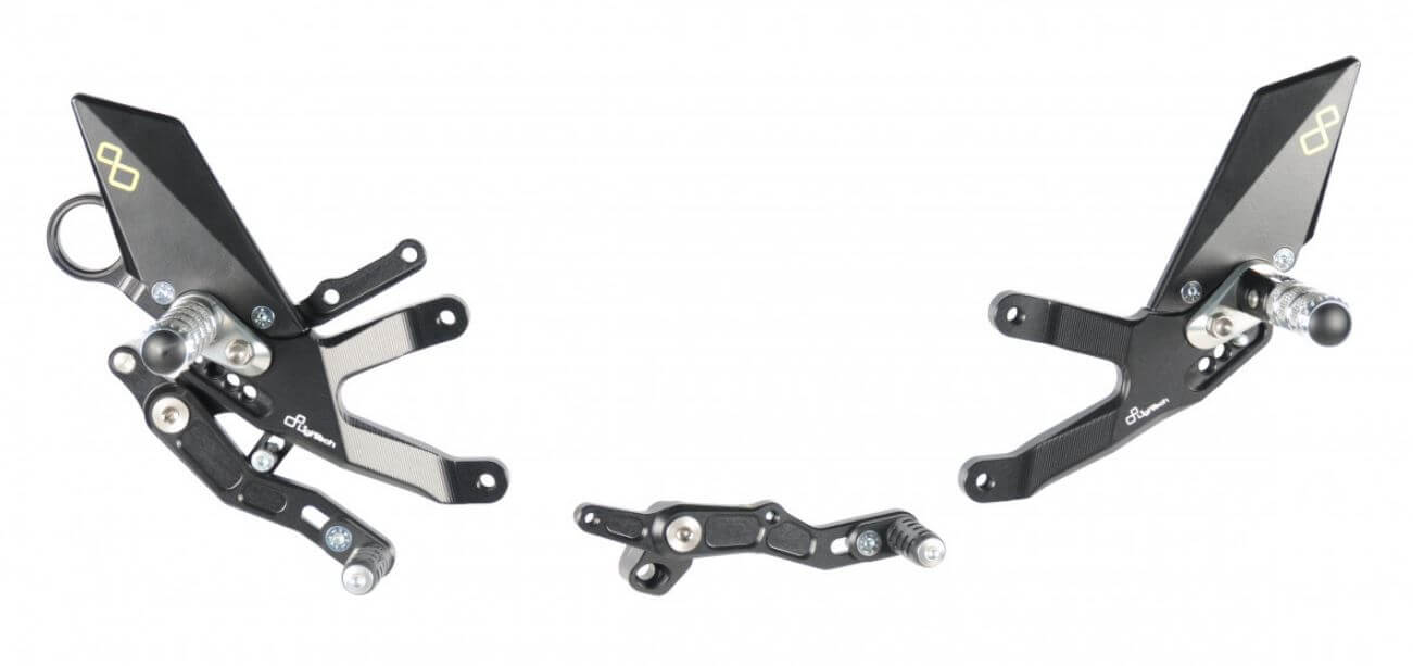 Lightech Adjustable Rearsets (Standard/Reverse) '15-'19 BMW S1000RR, '17-'19 S1000R