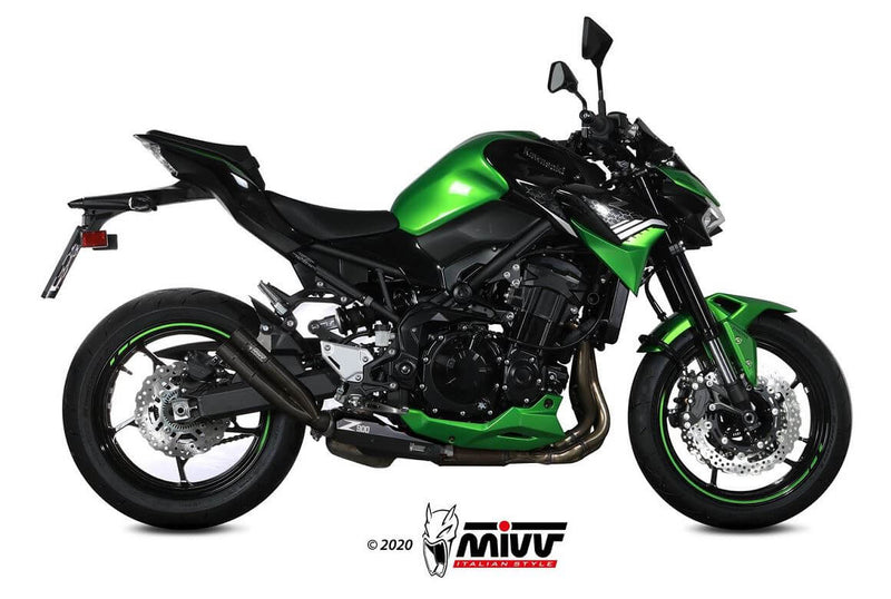 MIVV Double Gun Black Stainless Steel Slip-On Exhausts '20-'22 Kawasaki Z900 | K.052.SDGB