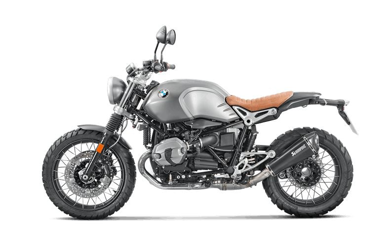 Akrapovic Slip-On Line (Titanium Black) Exhaust System for 2017-2018 BMW R Nine T Scrambler/Racer/Pure