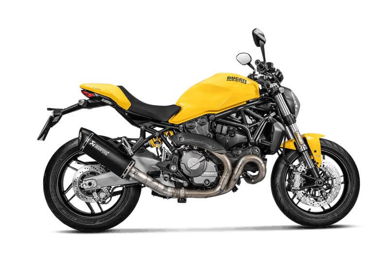 Akrapovic Slip-On Line (Titanium Black) Exhaust for Ducati Monster 821, Monster 1200/S/R/25 Anniversario (Muffler Only)