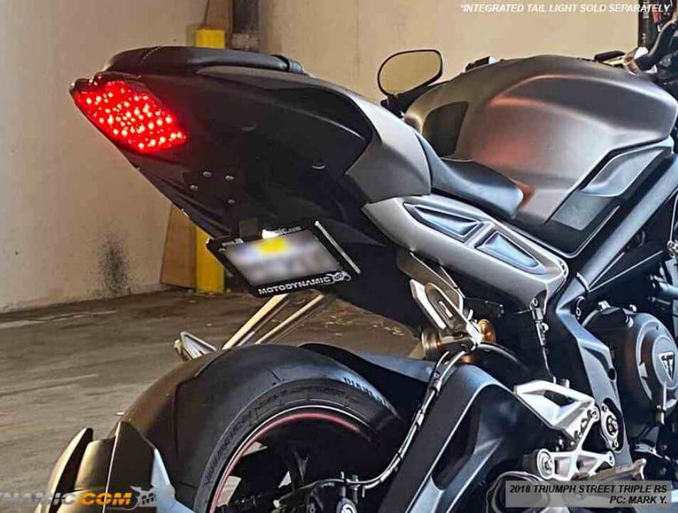 Motodynamic Low Profile Fender Eliminator '13-'17 Triumph Daytona 675/R. '20-'21 Moto2 765, '18-'24 Street Triple 765 (R/S/RS)