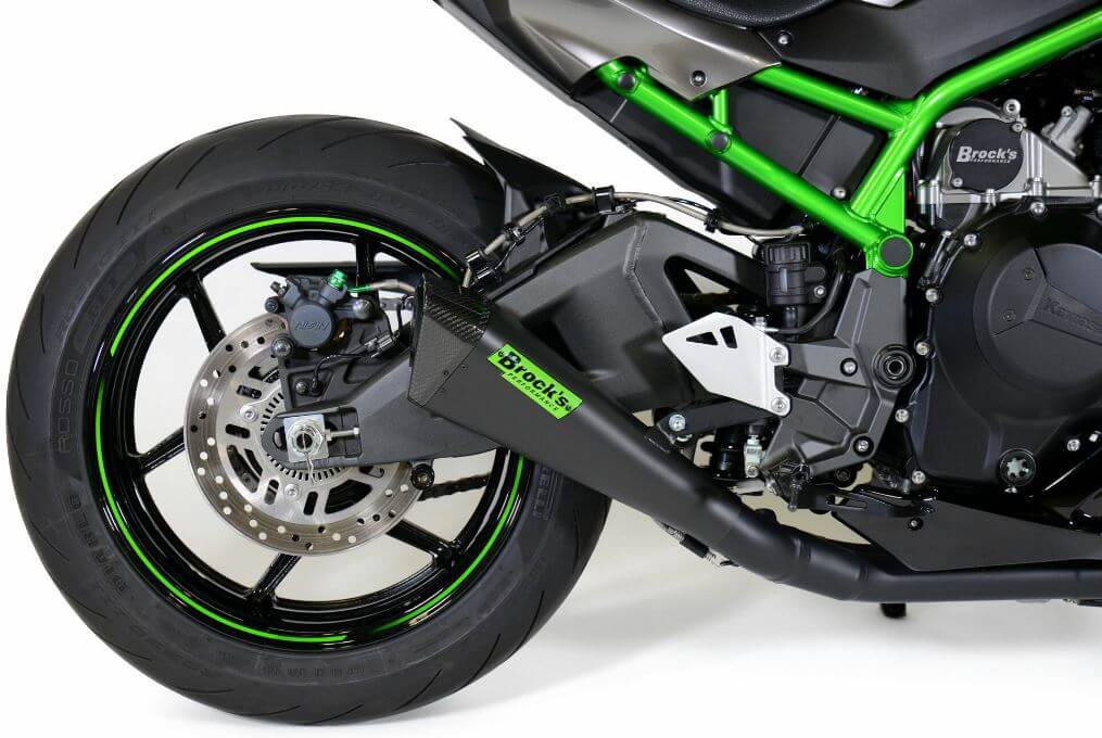 Brock Performance Single Penta-Carbon Full Exhaust 20-25 Kawasaki Z H2