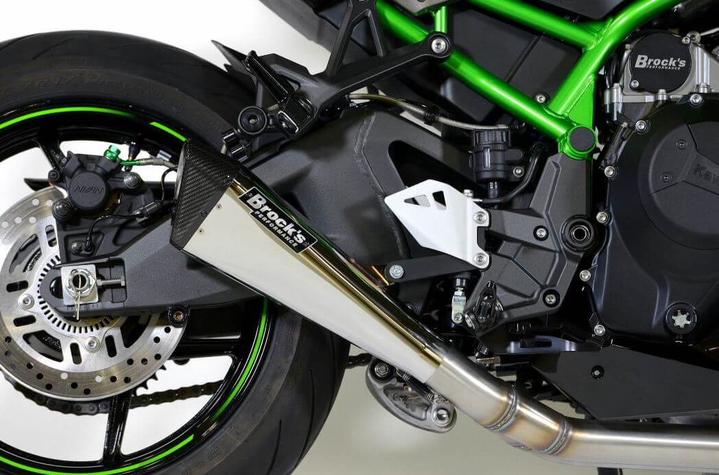 Brock Performance Single Penta-Carbon Full Exhaust 20-24 Kawasaki Z H2