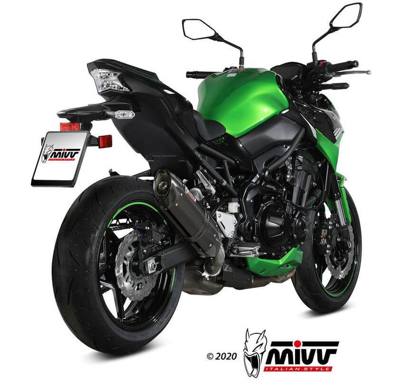 MIVV Suono Black Stainless Steel Slip-On Exhausts '20-'22 Kawasaki Z900 | K.052.L9