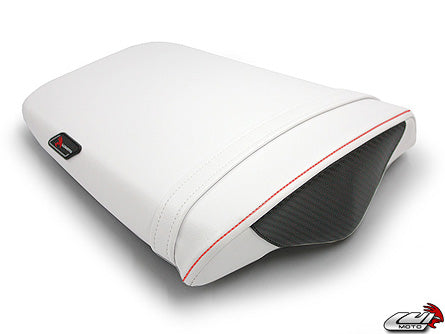 LuiMoto Sport Seat Covers '06-'12 Triumph Daytona 675/R - CF Black/Red/White - Motostarz USA