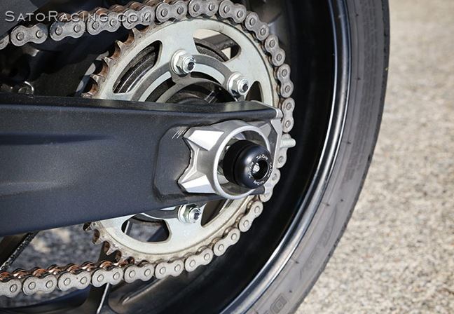 Sato Racing Rear Axle Sliders for '14-'17 Yamaha MT-07 / FZ-07