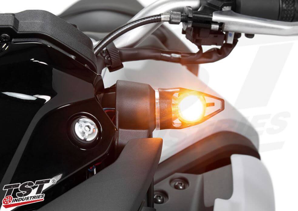 TST Industries Mech-GTR Front LED Turn Signals '21- Yamaha MT-07, '20- MT-03