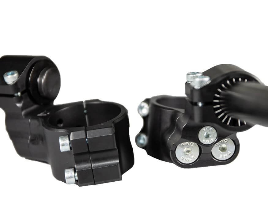 Woodcraft 35MM Rise Side Mount Adjustable Clip-On '13-'22 Kawasaki ZX-6R