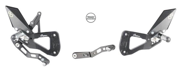 Lightech Track-System Adjustable Rearsets '17-'22 Suzuki GSX-R1000/R | Standard/Reverse