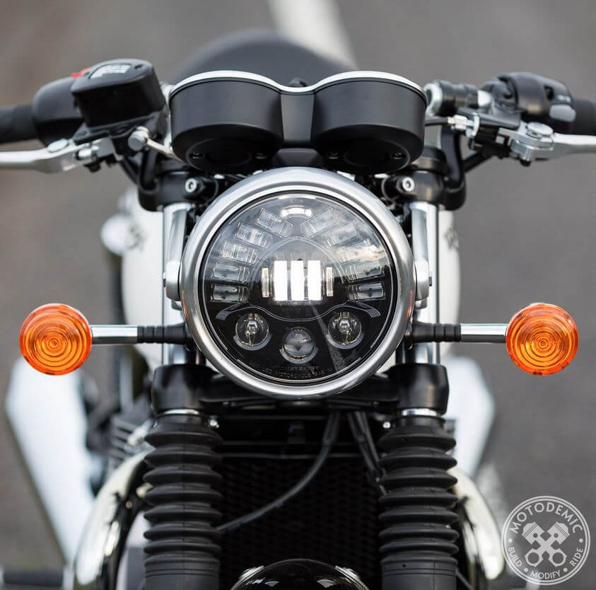 MOTODEMIC LED Headlight Conversion Kit 2016+ Triumph Thruxton 1200/R