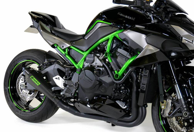 Brock Performance Single Penta-Carbon Full Exhaust - Kawasaki Z H2 